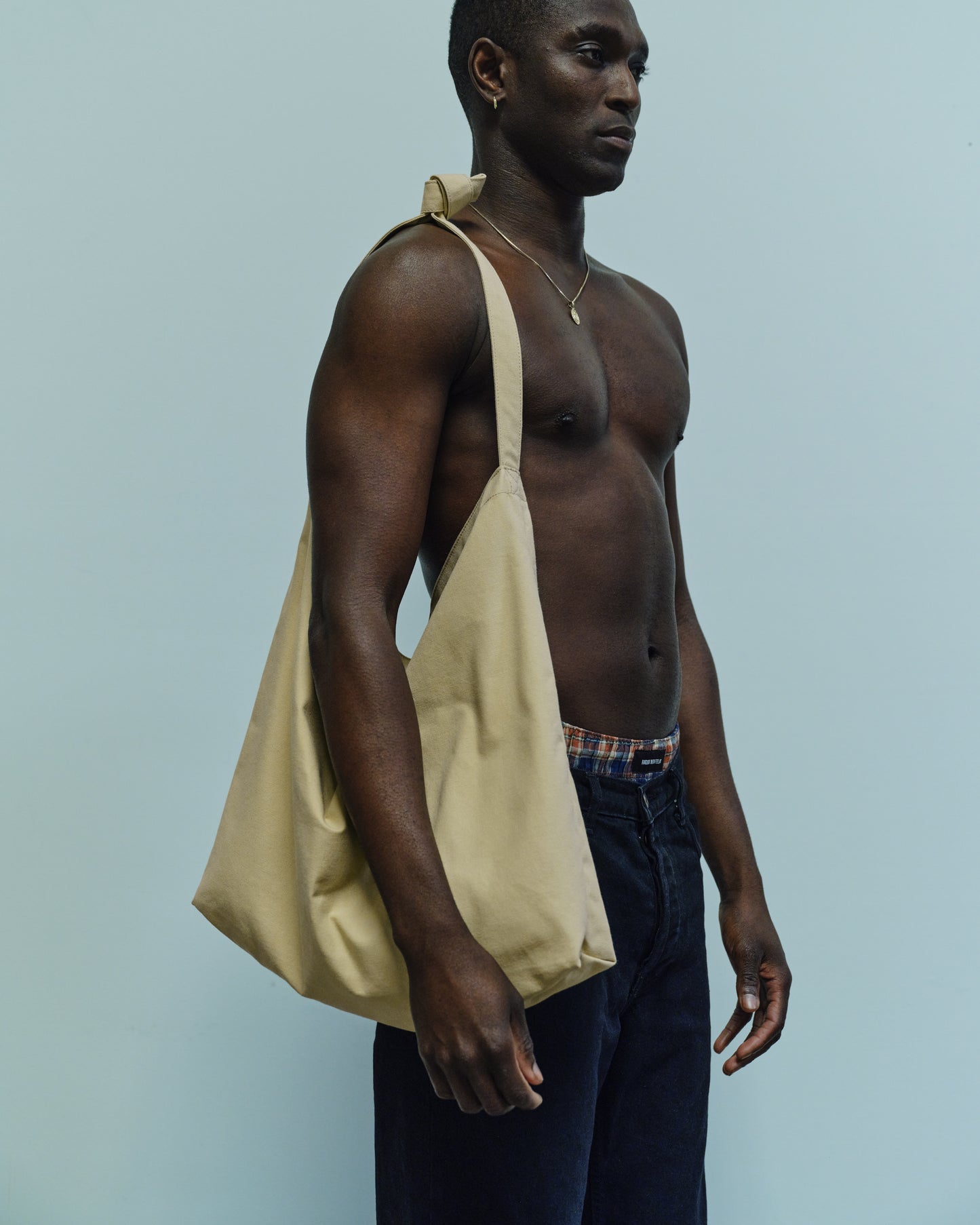 CANVAS MAIL BAG, CREAM
