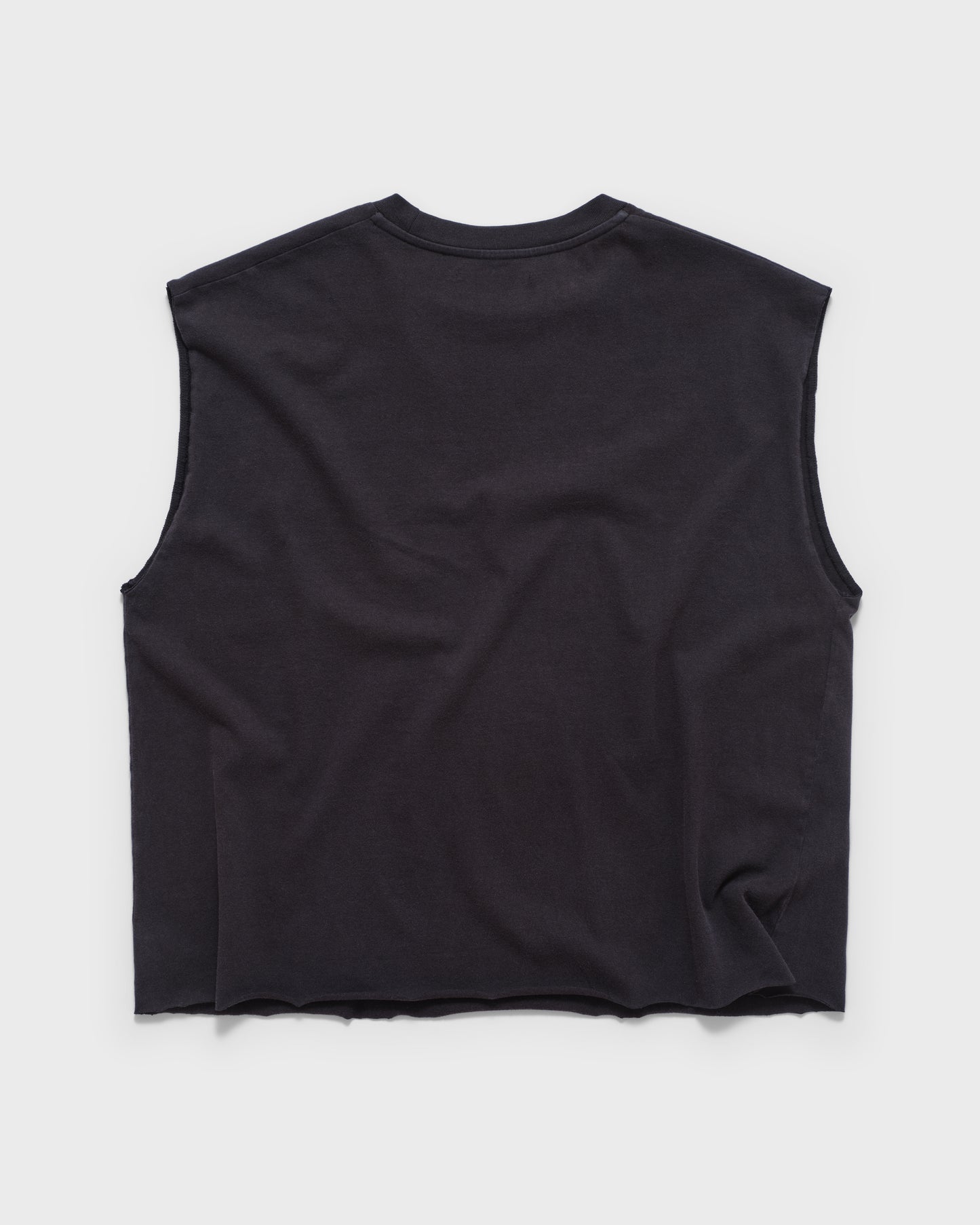 CROP CUT OFF - STONE WASH BLACK