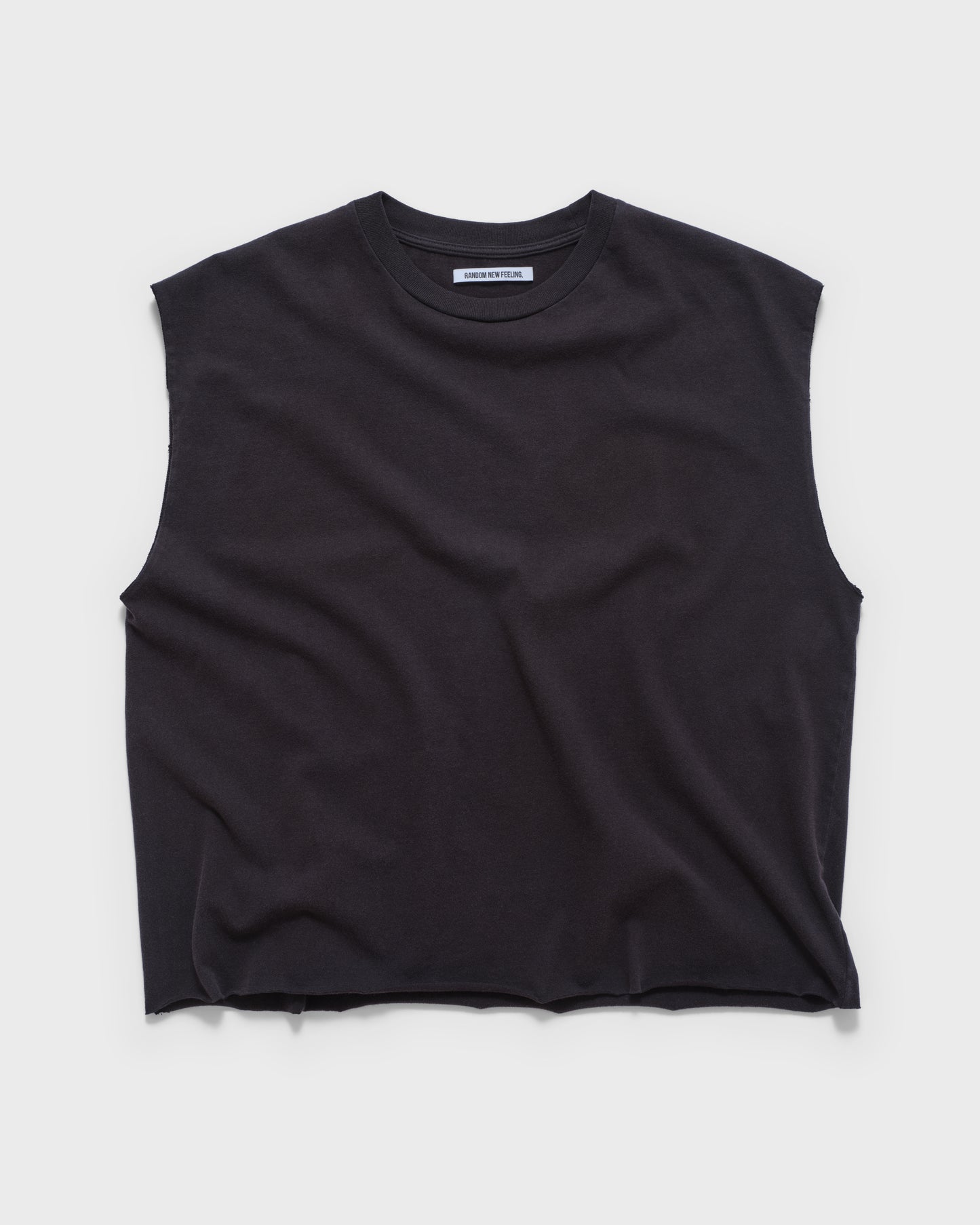CROP CUT OFF - STONE WASH BLACK