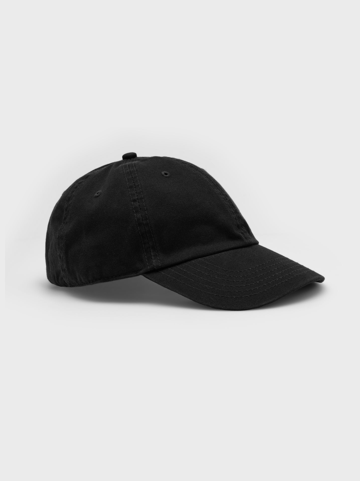 6 PANEL CAP - Black