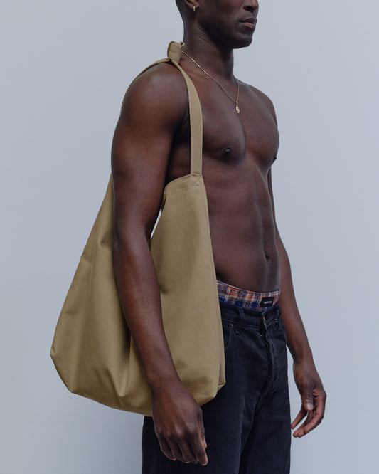 CANVAS MAIL BAG, TAUPE