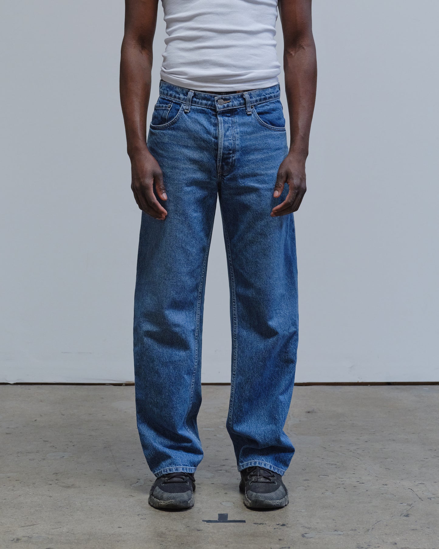 RD202-R / RELAXED FIT DENIM JEANS, STONE WASH