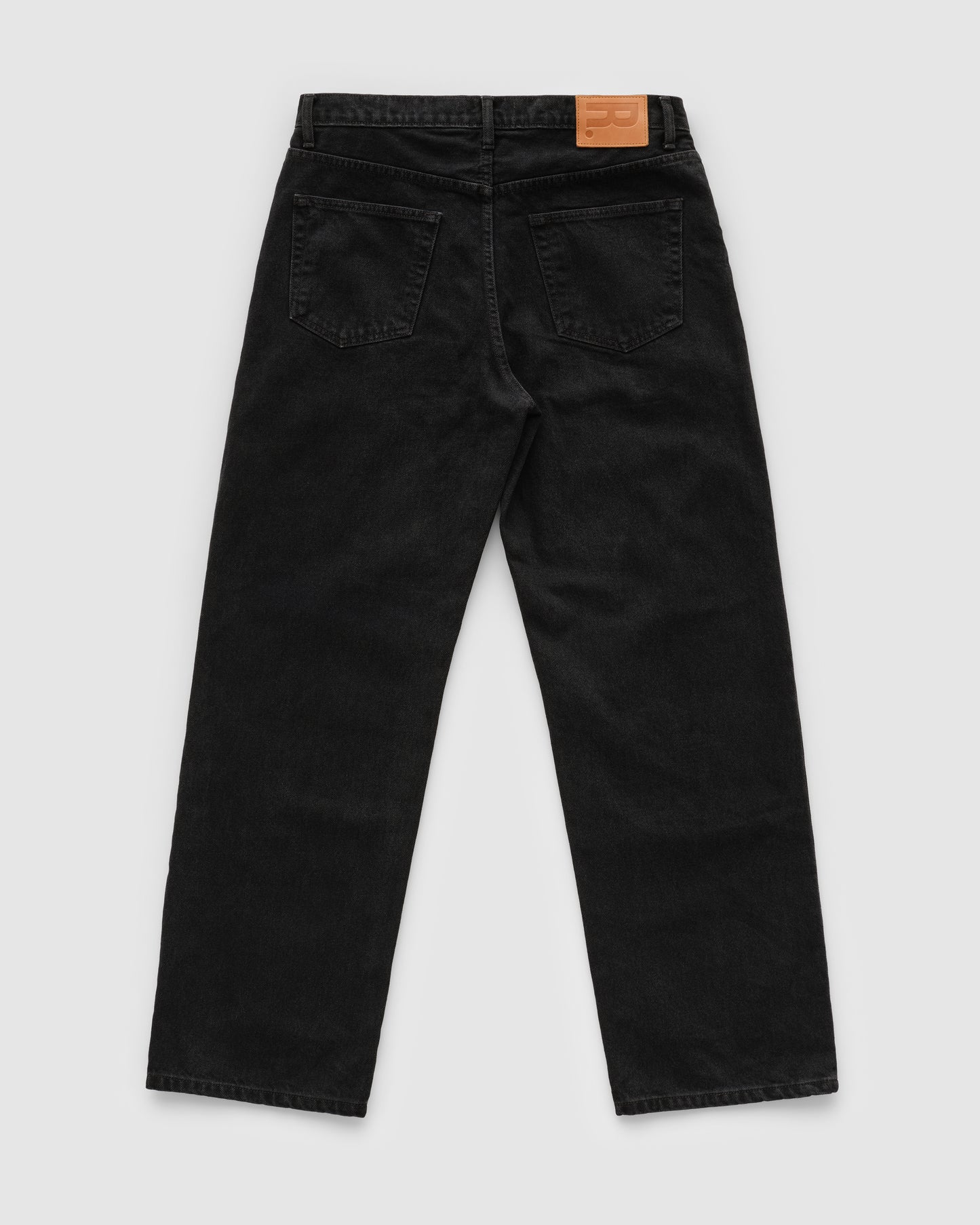 RD202-R / RELAXED FIT DENIM JEANS, WASHED BLACK