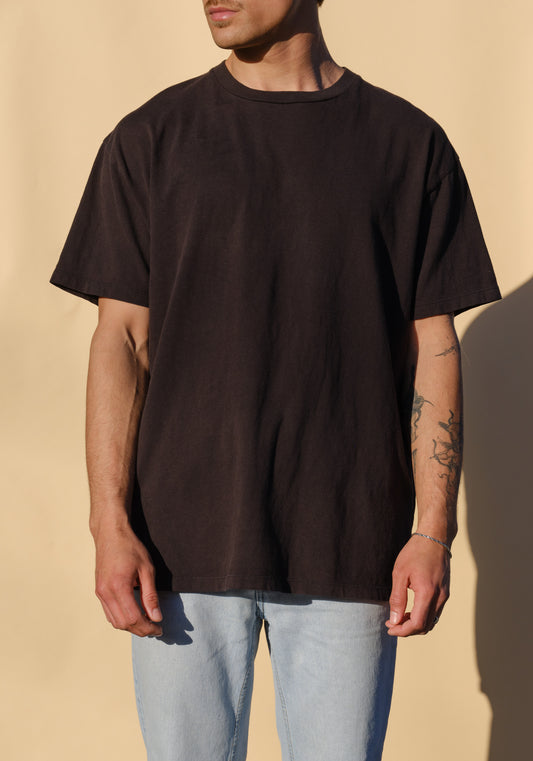 cotton tee, men's tees, dead stock materials, sustainable fashion, sustainable materials, eco-friendly shirts, men's short sleeve tee, unisex tees, men's 100% cotton top